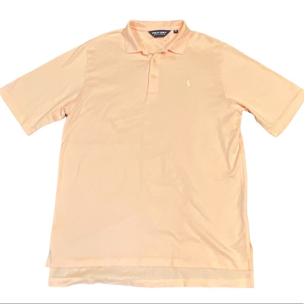 Polo Golf Mens Size Medium Short Sleeve Polo Style Shirt Light Pink